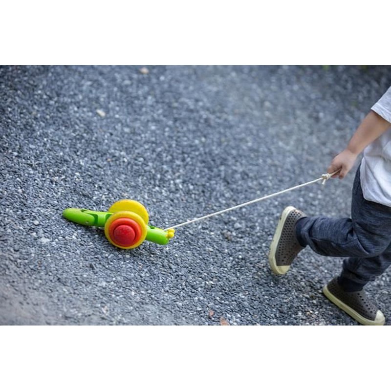 Drewniany ślimak do ciągnięcia, Plan Toys®