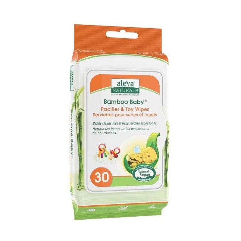 Aleva Naturals - Aleva Bambusowe Chusteczki do Smoczka 30sz