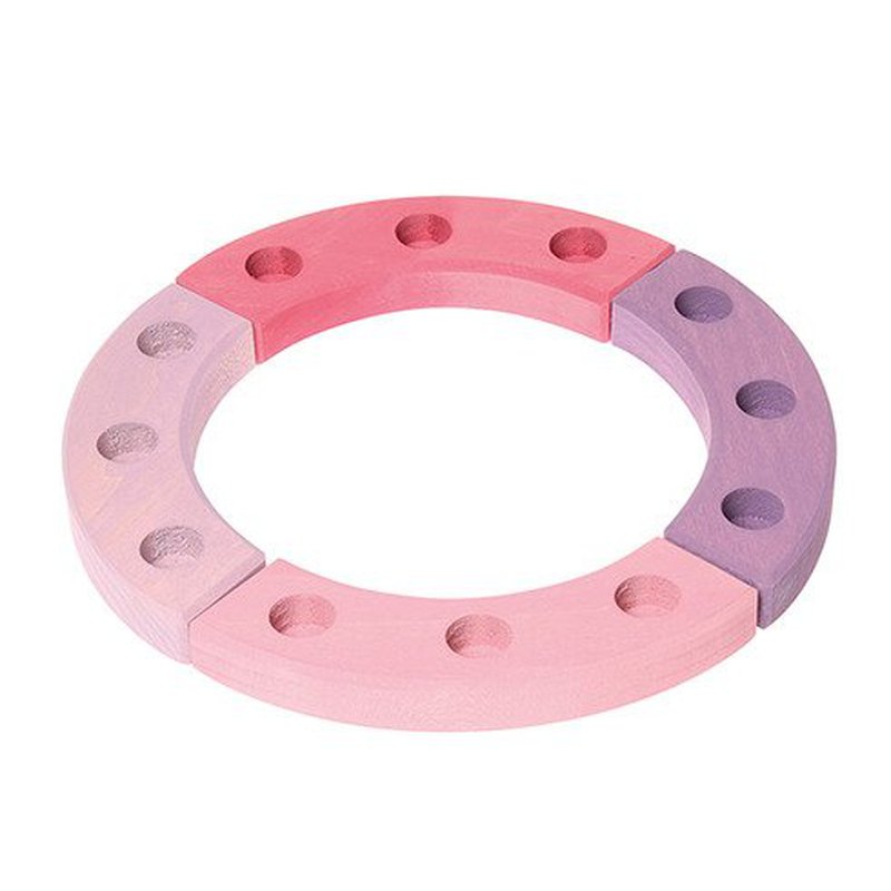 Grimm's - Drewniany Pierścień Urodzinowy, różowo-fioletowy, Grimm’s