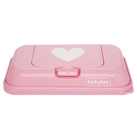 Funkybox - Pojemnik na Chusteczki To Go, Pink White Heart