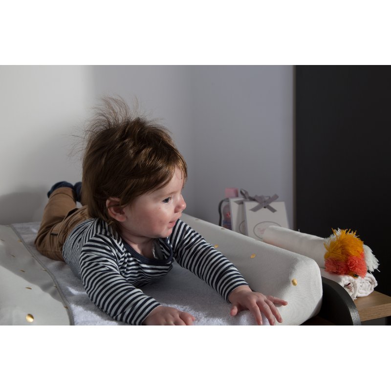 CHILDHOME - Pokrowiec na przewijak 70 x 50 cm Gold Dots