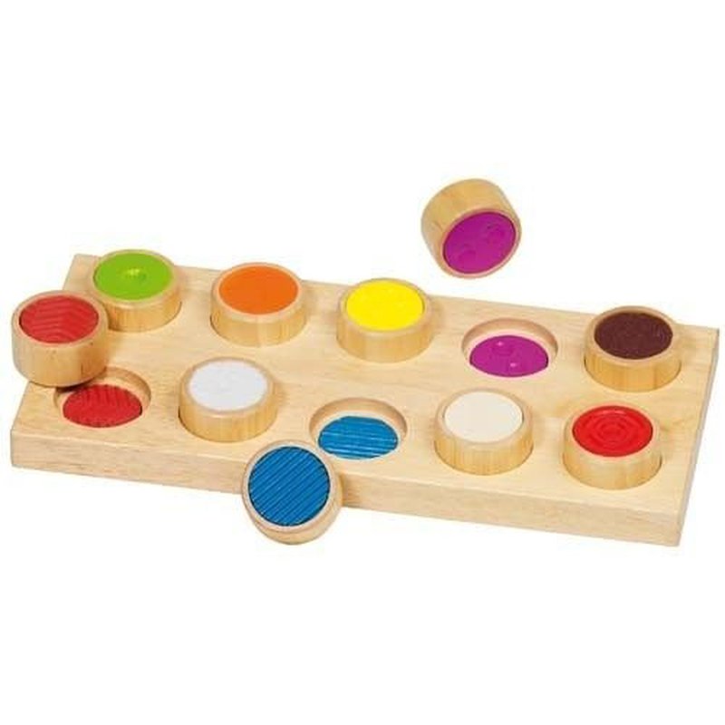 Goki® - Układanka pamięciowa dotykowa z planszą,Goki 56895