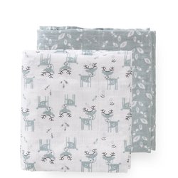 Fresk Pieluszki muślinowe zestaw 2 szt. 120 x 120 cm Las FRESK