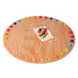 Tarcza miesięczna 35 kolorowych drewnianych kulek, Grimm's