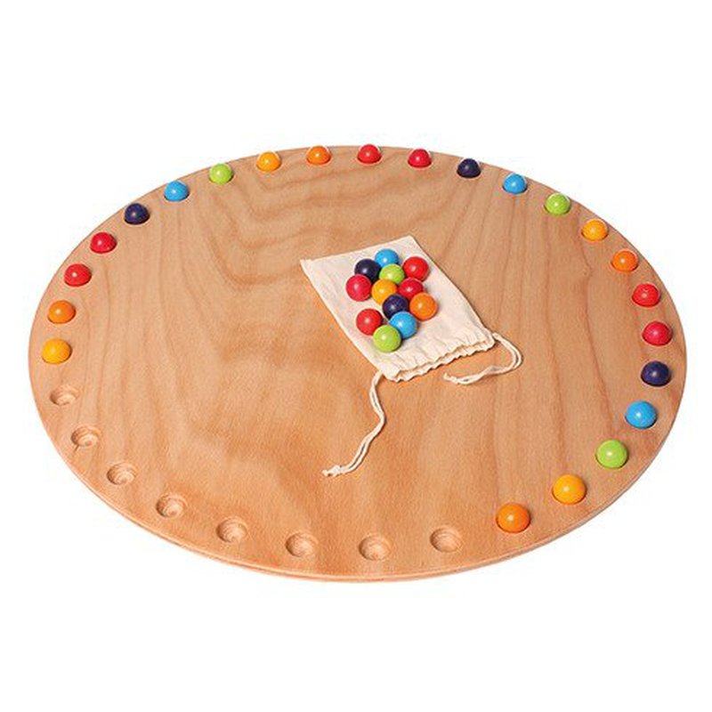 Tarcza miesięczna 35 kolorowych drewnianych kulek, Grimm's