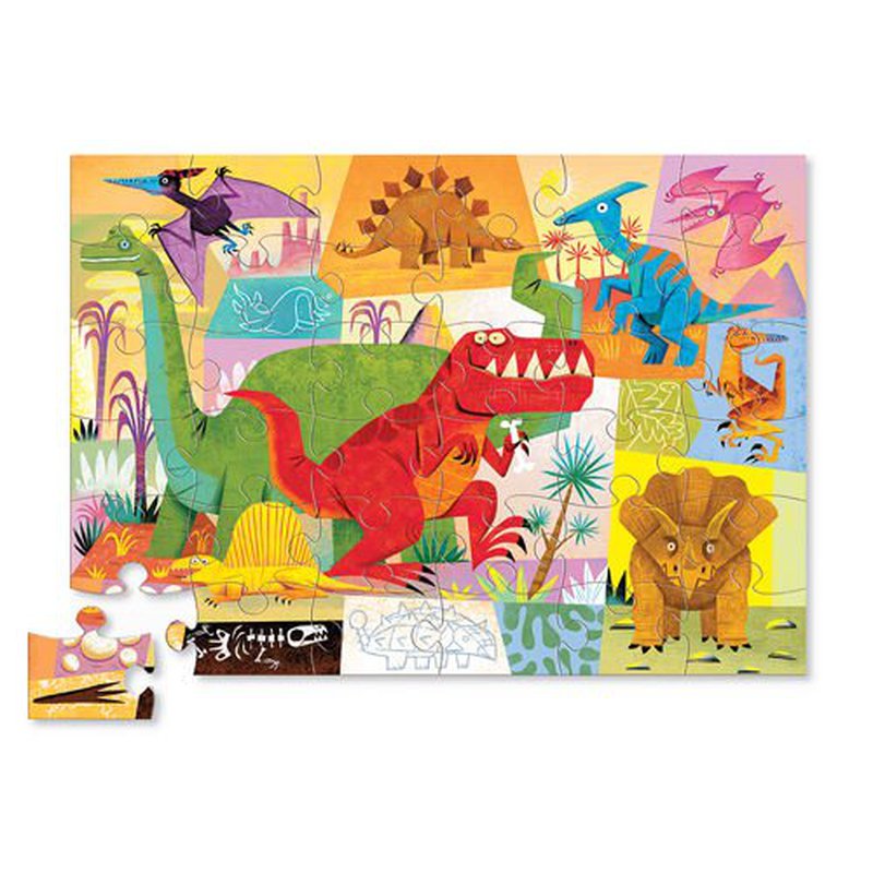 Crocodile Creek® - Puzzle 36 el., Dinozaury,  Crocodile Creek