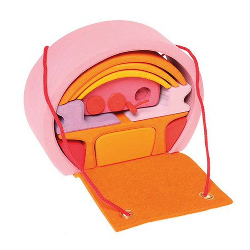 Dom mobilny 3+, różowo-pomarańczowy, Grimm's