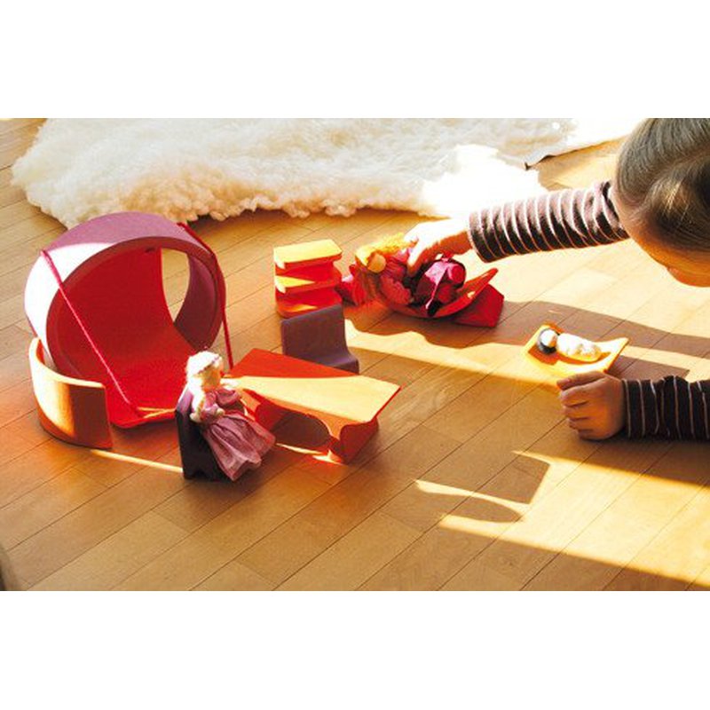 Dom mobilny 3+, różowo-pomarańczowy, Grimm's