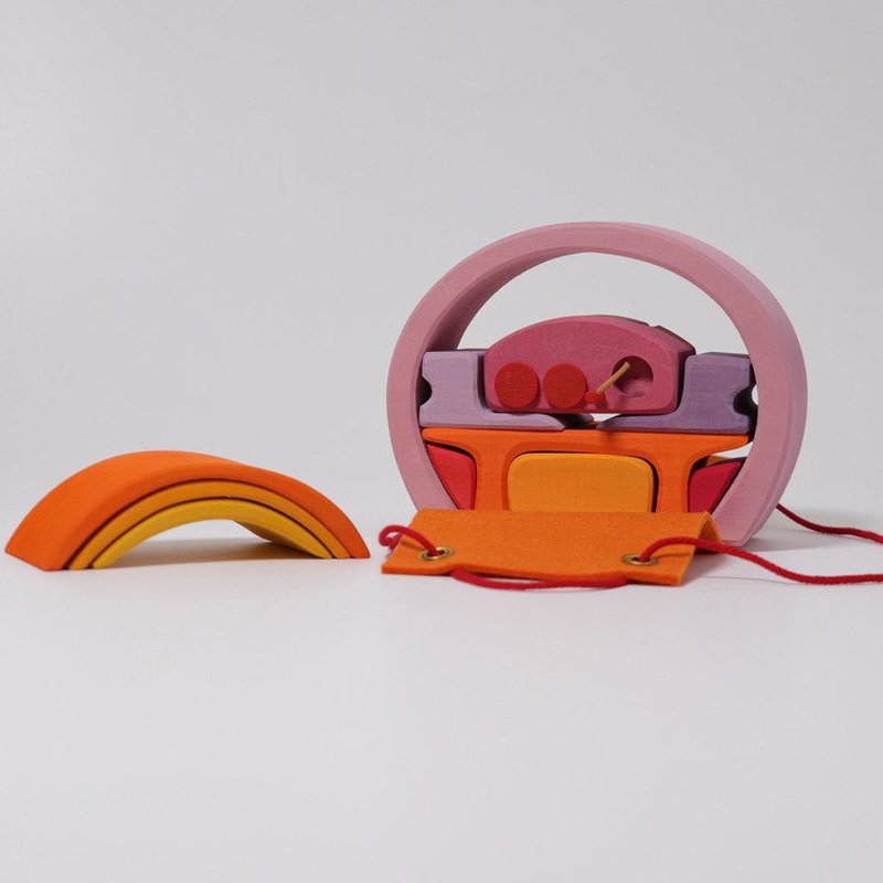 Dom mobilny 3+, różowo-pomarańczowy, Grimm's