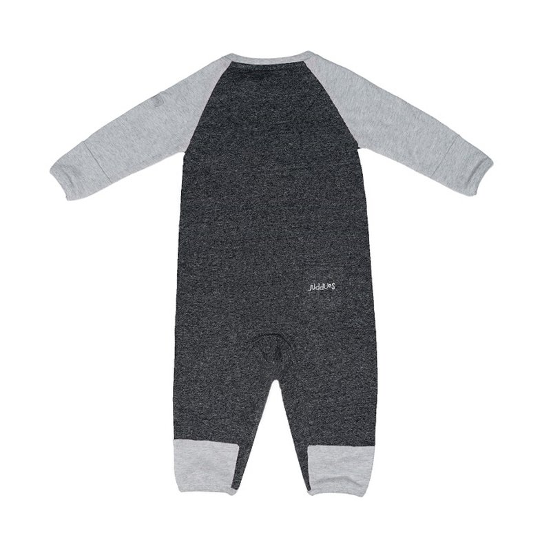Juddlies Organic Raglan Pajacyk Black S
