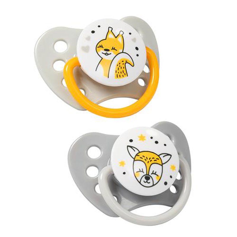 BABYONO - 1226/02 Smoczek anatomiczny silikonowy 2szt 3-6m NATURAL NURSING