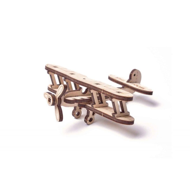 Wood Trick - WoodTrick Puzzle mechaniczny samolot dwupłatowiec