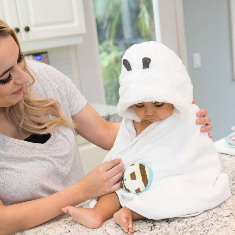 Okrycie kąpielowe z kapturem, pszczółka, Blooming Bath