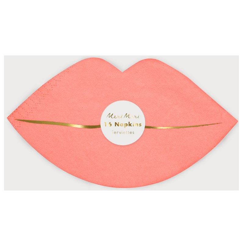 Meri Meri - Serwetki Usta różowe
