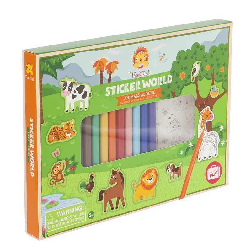 Tiger Tribe® - Naklejki do samodzielnego pomalowania: Zwierzęta