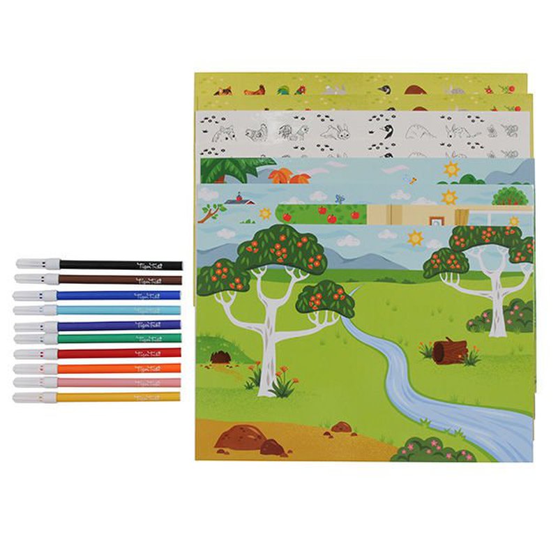 Tiger Tribe® - Naklejki do samodzielnego pomalowania: Zwierzęta