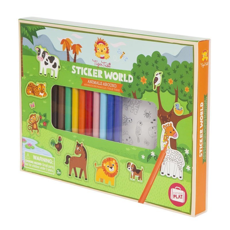 Tiger Tribe® - Naklejki do samodzielnego pomalowania: Zwierzęta