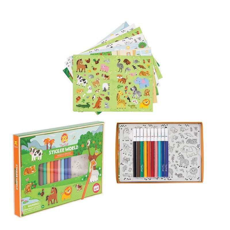 Tiger Tribe® - Naklejki do samodzielnego pomalowania: Zwierzęta