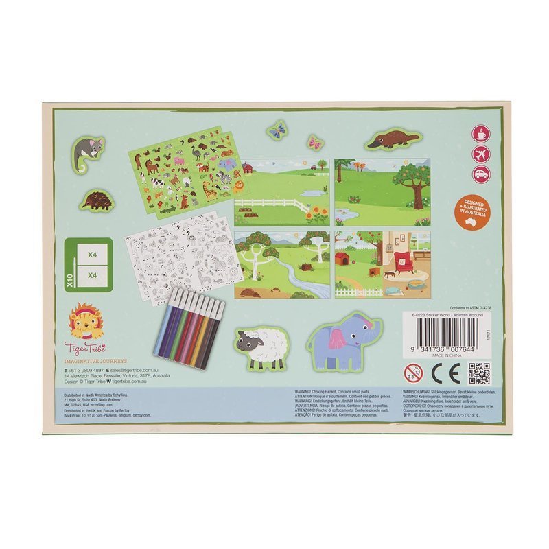 Tiger Tribe® - Naklejki do samodzielnego pomalowania: Zwierzęta