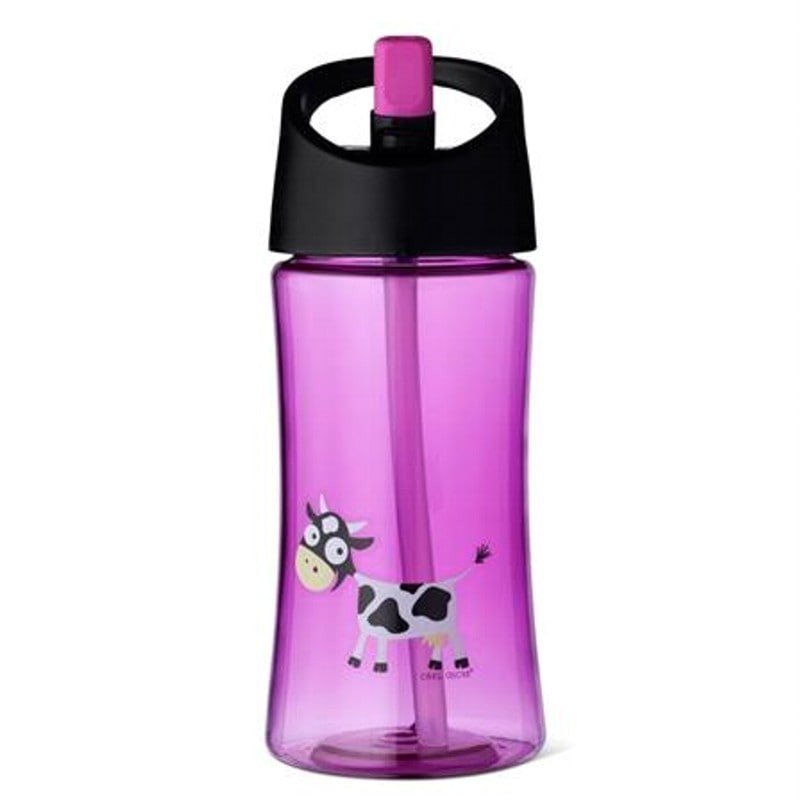 Carl Oscar Transparentny bidon ze słomką 350 ml Purple - Cow CARL OSCAR