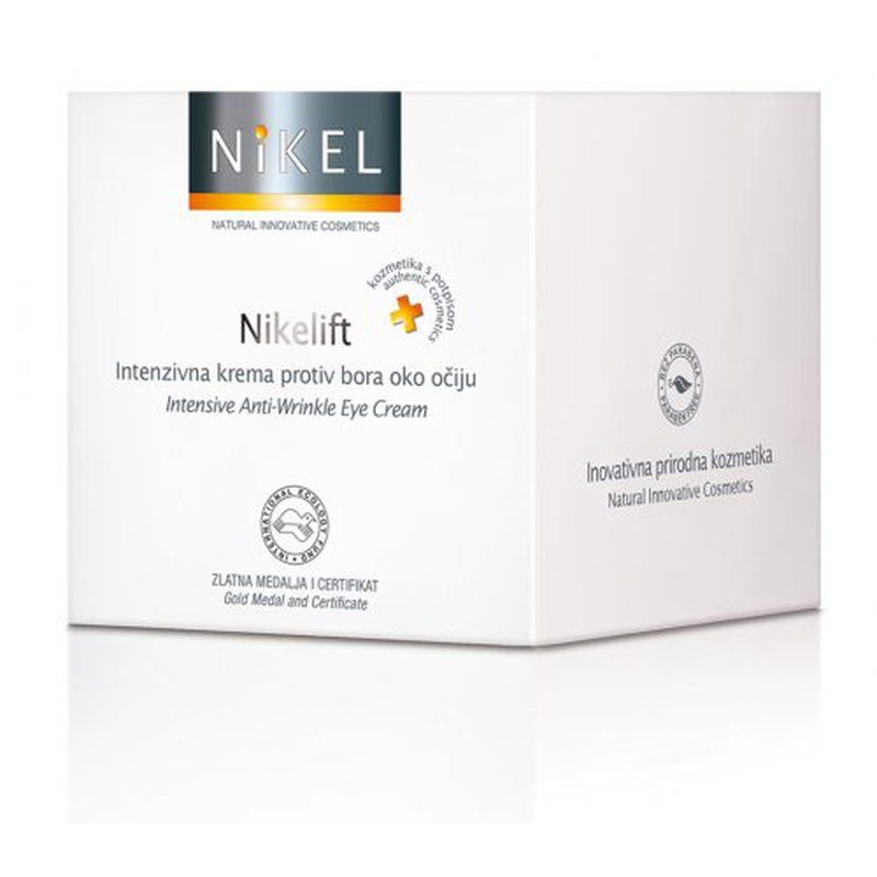 NIKEL, NIKELIFT Przeciwzmarszczkowy Krem pod oczy z Pomarańczą, kwiatem Immortelle, olejkiem sezamowym i wit. E, 15ml