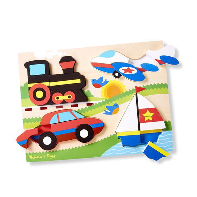 Melissa&Doug® - Melissa, Układanka drewniana – Pojazdy 20 el.