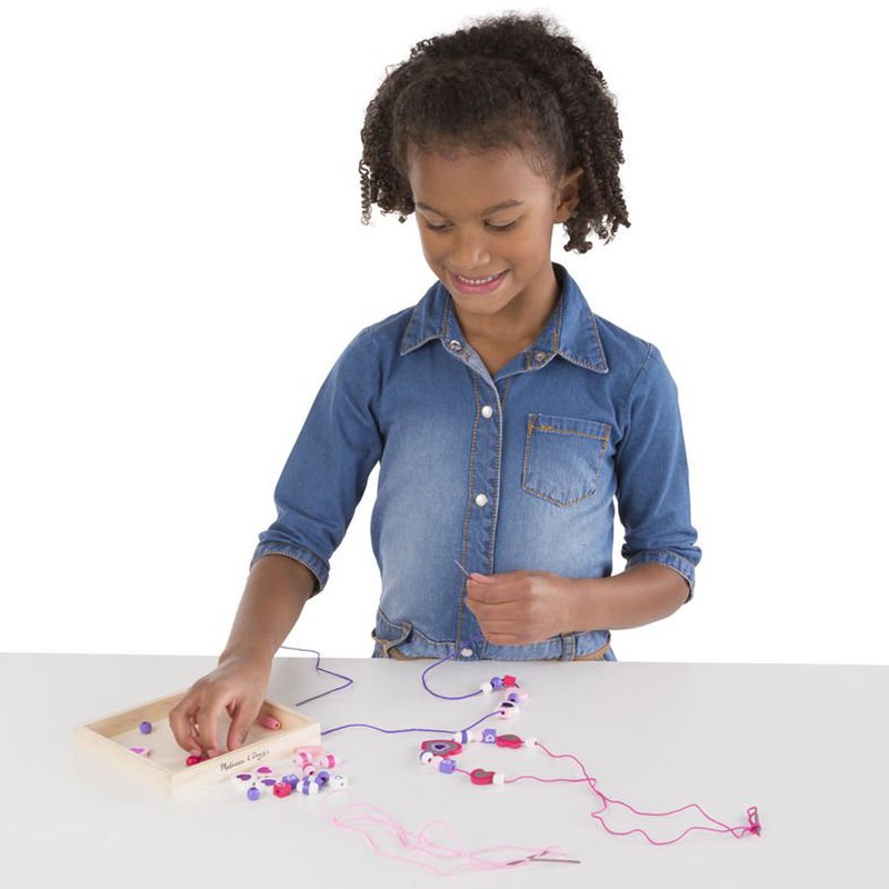 Duplikat# Melissa&Doug® - Melissa, Zestaw drewnianych koralików – serduszka