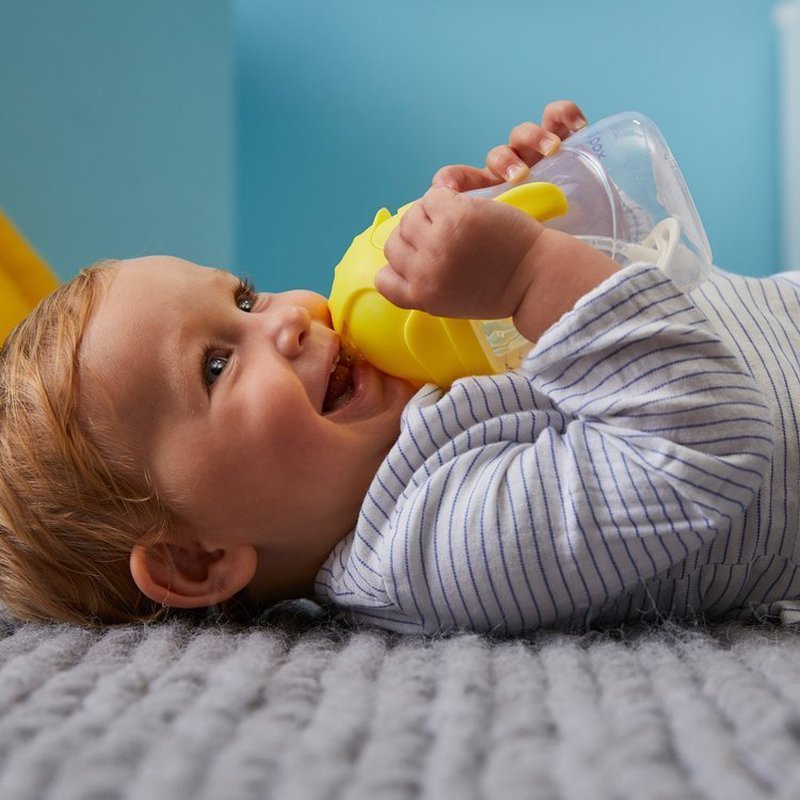 Kubek 4w1 zestaw 240 ml, cytrynowy, b.box