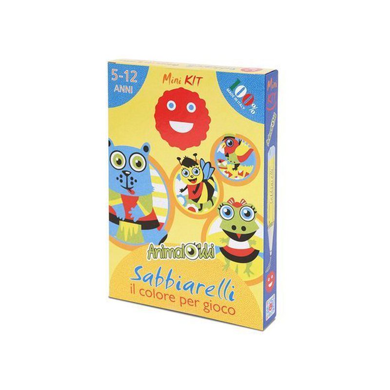 Sabbiarelli - Magiczny Piasek do Kolorowania, Mini Kit, Zwierzęta, 5l+