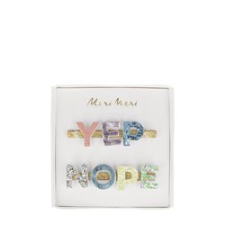 Meri Meri - Spinki do włosów Yep Nope