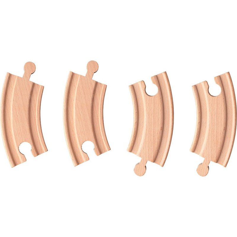 Woody - Zakręty kolejowe - tory krótkie 4 sztuki