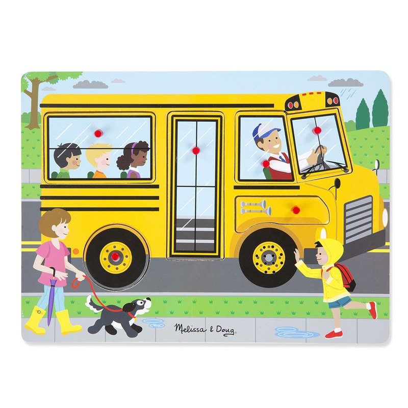 Melissa&Doug® - Puzzle dźwiękowe - Autobus szkolny