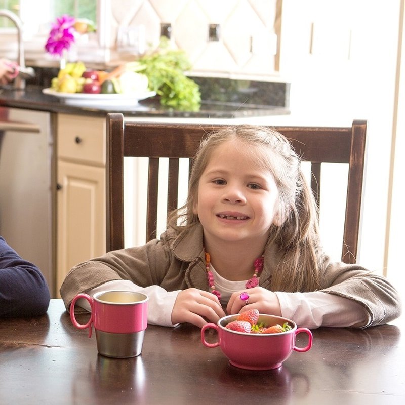 Innobaby Miska ze Stali Nierdzewnej Pink