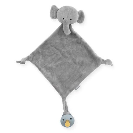 Jollein - Baby & Kids - Jollein - przytulanka dou dou z zawieszką na smoczek Elephant Storm Grey