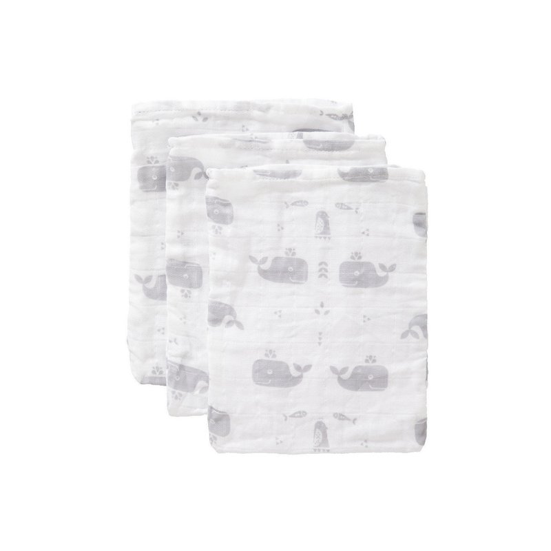 Fresk Myjki zestaw 3 szt. Wieloryb Dawn grey FRESK