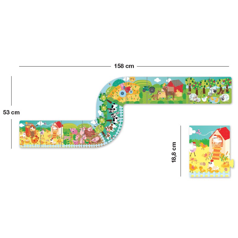 Puzzle XXL Apli Kids - Farma 3+