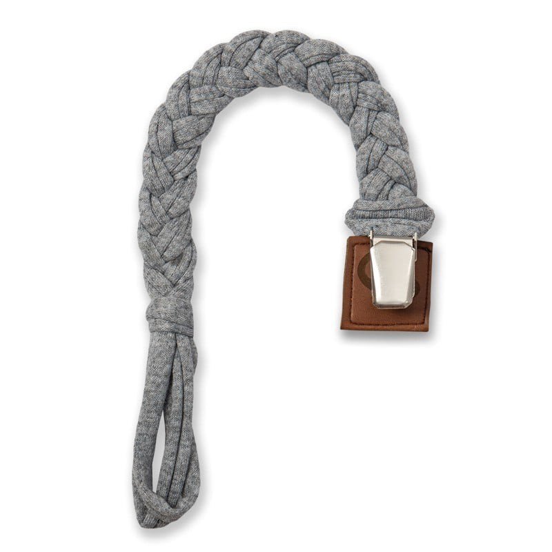 Hi Little One - warkoczykowa zawieszka do smoczka Pacifer holder Grey