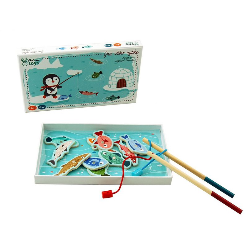 AdamToys - Gra magnetyczna Pingwin na rybach