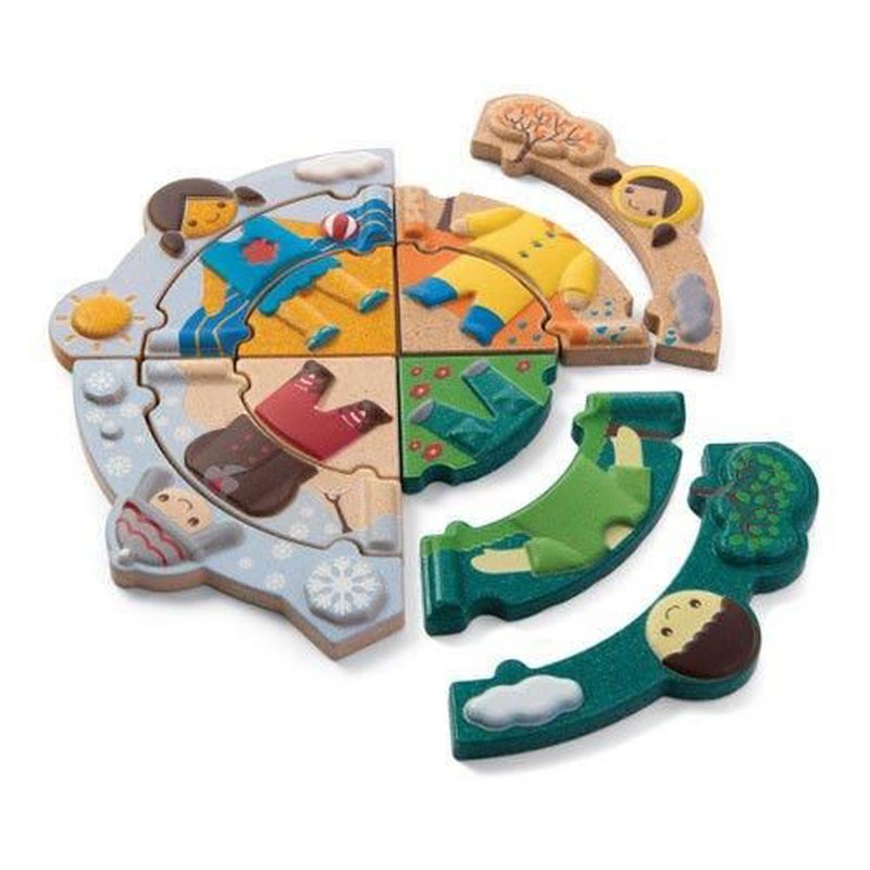 Układanka, puzzle, Ubranka na każdą porę roku, Plan Toys®