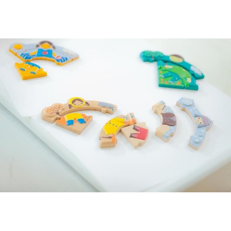 Układanka, puzzle, Ubranka na każdą porę roku, Plan Toys®