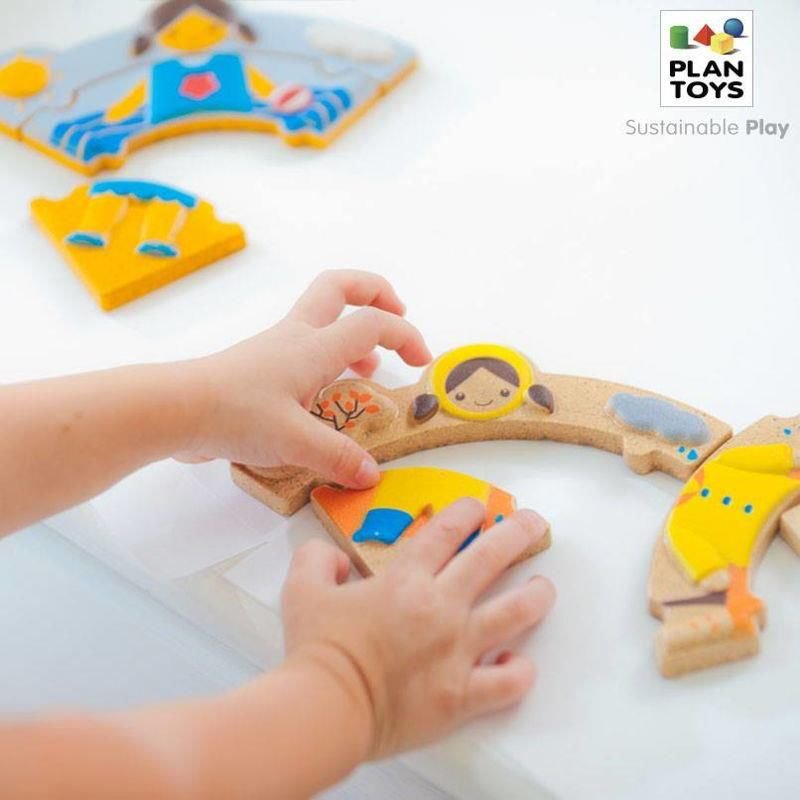Układanka, puzzle, Ubranka na każdą porę roku, Plan Toys®