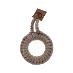 Hi Little One - gryzak sznurkowy Ring Teether wood and cotton Dark Oak