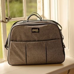 Bizzi Growin Pod Grey Linen - wielofunkcyjna torba łóżeczko turystyczne dla Niemowląt