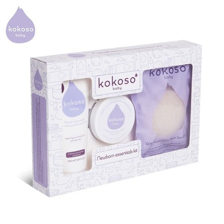 Kokoso Baby Newborn Essentials Kit zestaw prezentowy Kąpiel Noworodka KOKOSO Baby
