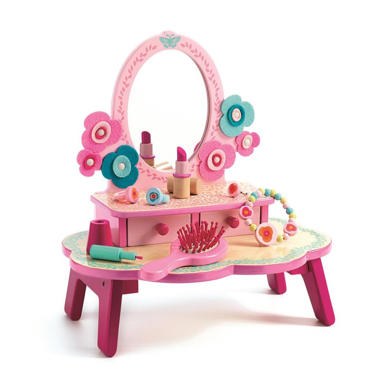 Djeco - Drewniana toaletka - rowa DJ06553