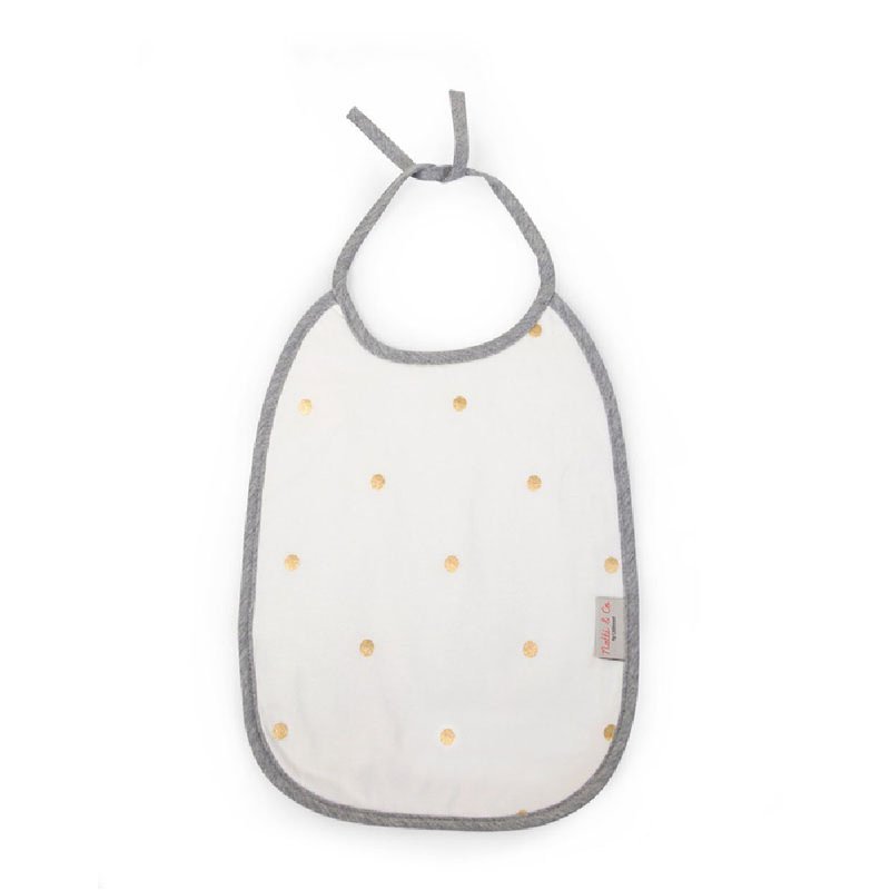 Childhome Zestaw 2 szt. Śliniaków Grey + Gold Dots CHILDHOME