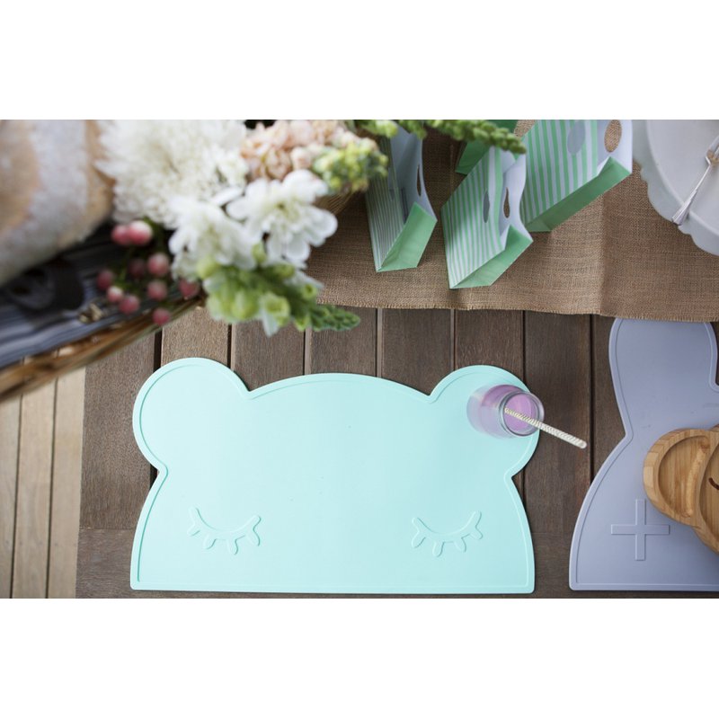 Silikonowa podkładka Miś We Might Be Tiny - Blue Dusk