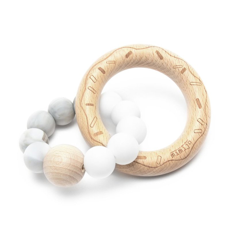 Mimijo - Gryzak donut biało-szary