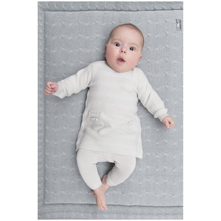 Baby's Only, Tkana sukienka w prążki, Jasnoszara, rozmiar 56 SUPER PROMOCJA -50% BABY'S ONLY