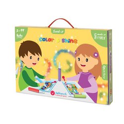Sabbiarelli - Magiczny Piasek do Kolorowania, Maxi Kit, Color&Shine, 3l+